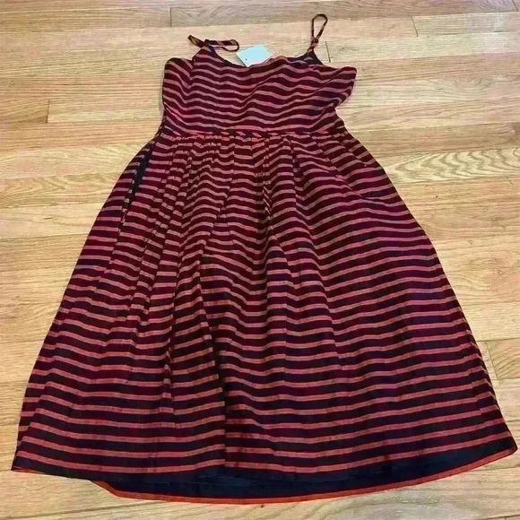 J. Crew Women's Striped Spaghetti Straps Sundress Red/Navy Size 0 - Picture 6 of 6